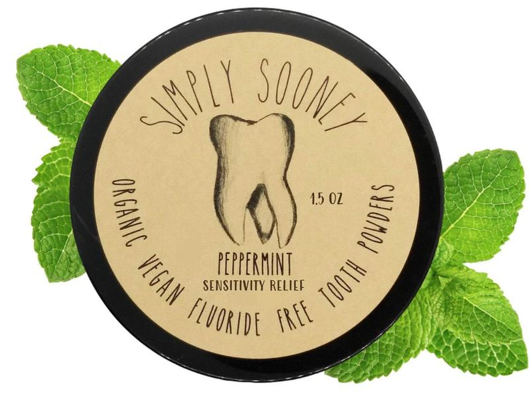 Vegan Mineral Tooth Powder I Organic Ingredients I Fluoride Free I 1.5Oz Brush Oral