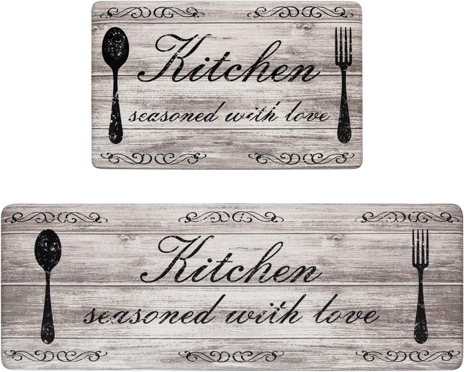 anti Fatigue Kitchen Mat Set of 2 Non Slip Kitchen Rugs 