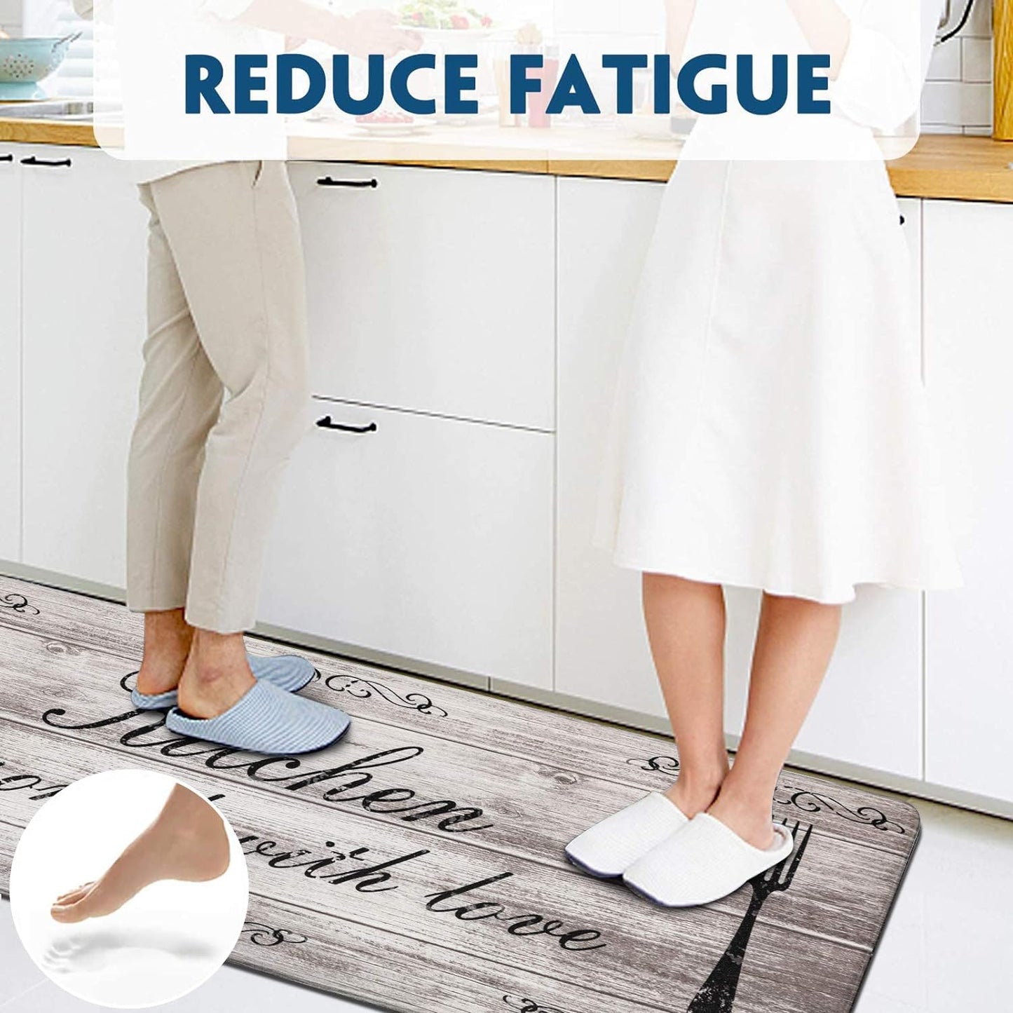 anti Fatigue Kitchen Mat Set of 2 Non Slip Kitchen Rugs 