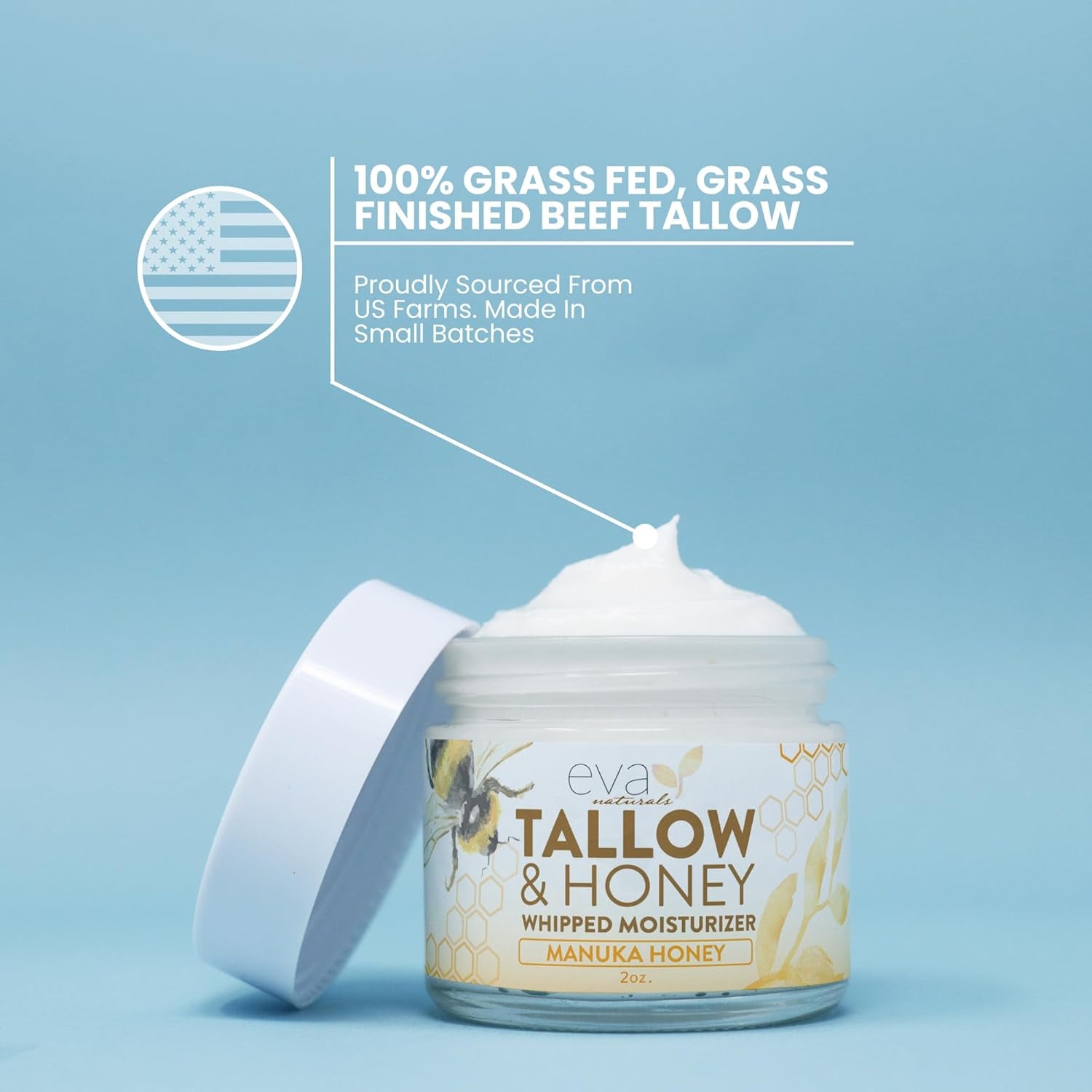 Small Batch, Whipped Beef Tallow Face Moisturizer