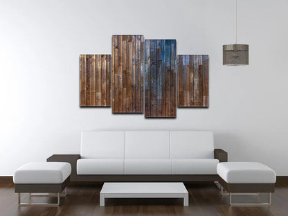 Barn Wood Wall Background 4 Split Panel Canvas