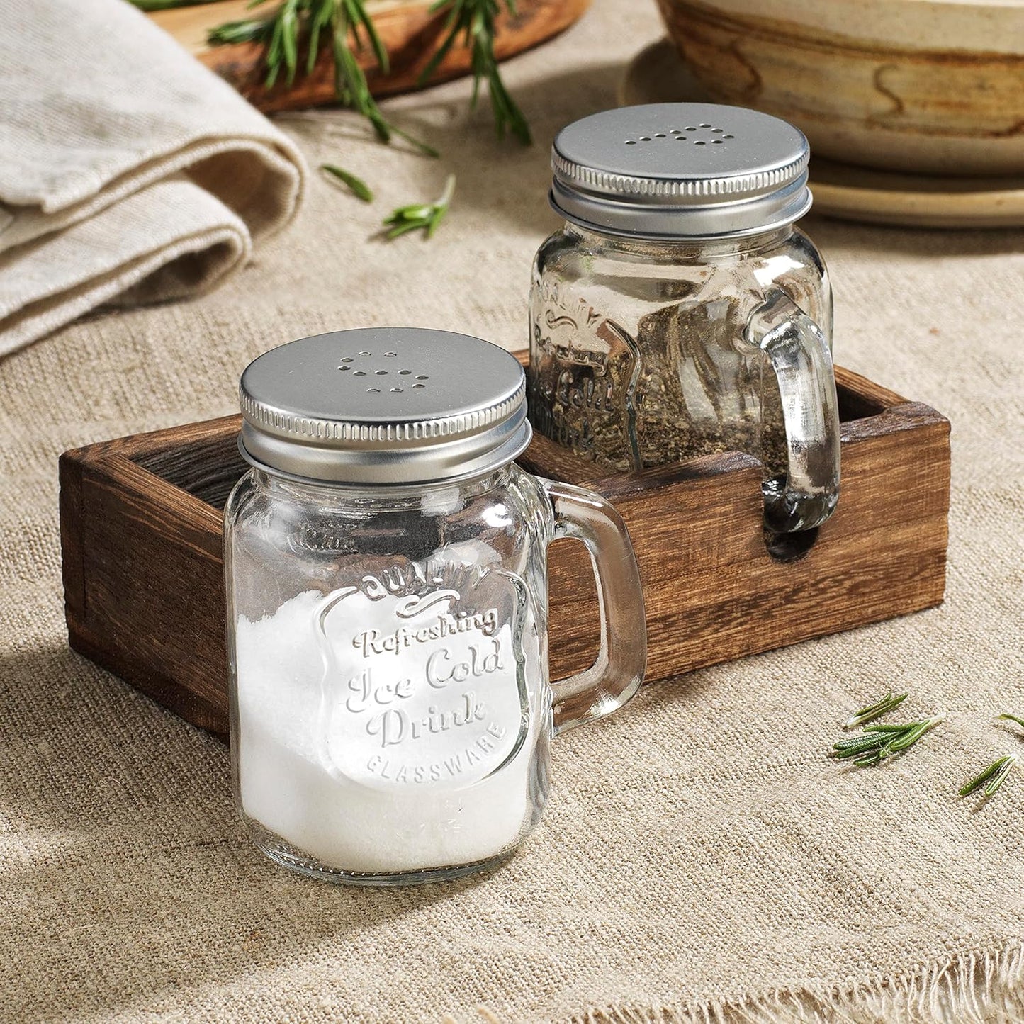 Mason Jar Salt and Pepper Shakers