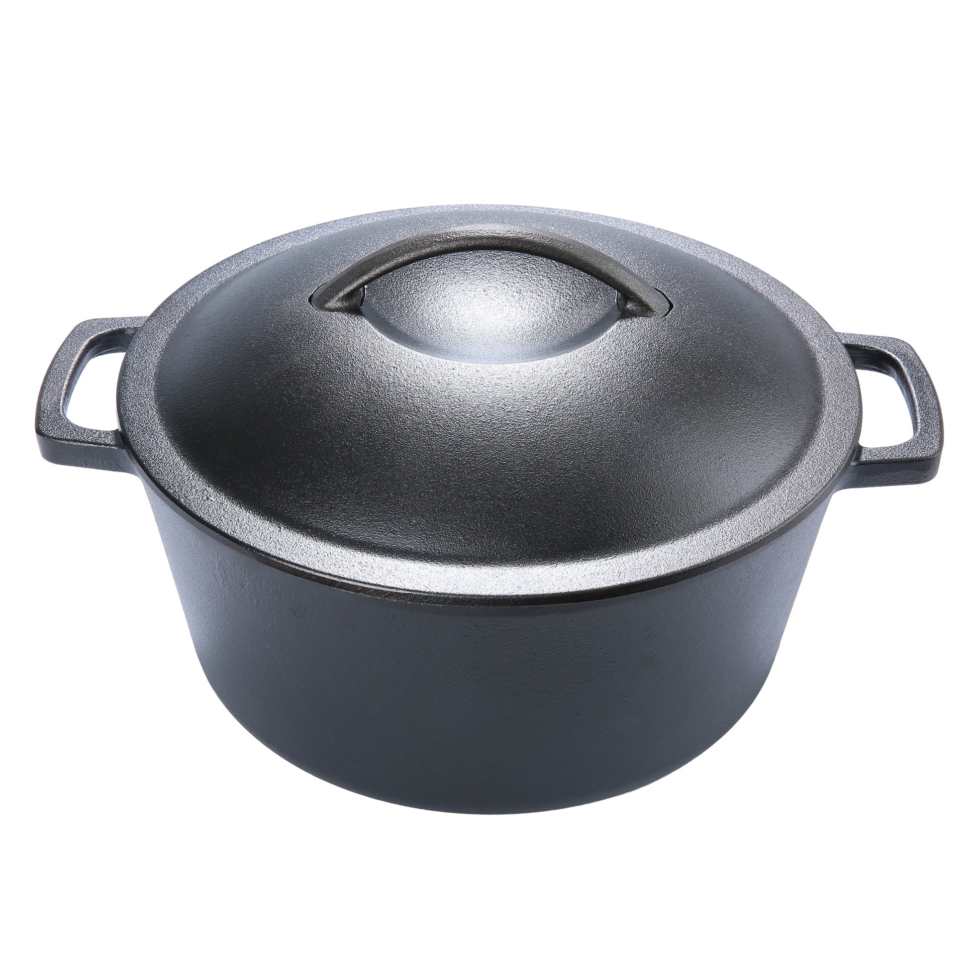 5Qt Cast Iron Pre-Seasoned Dutch Oven Black