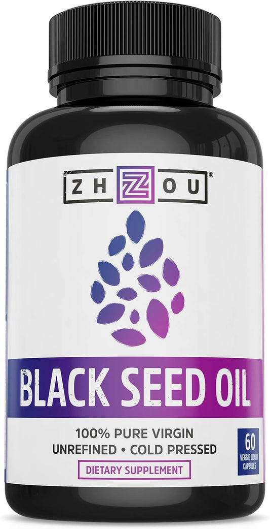 Nutrition Black Seed Oil Capsules, 100% Virgin, Cold Pressed 