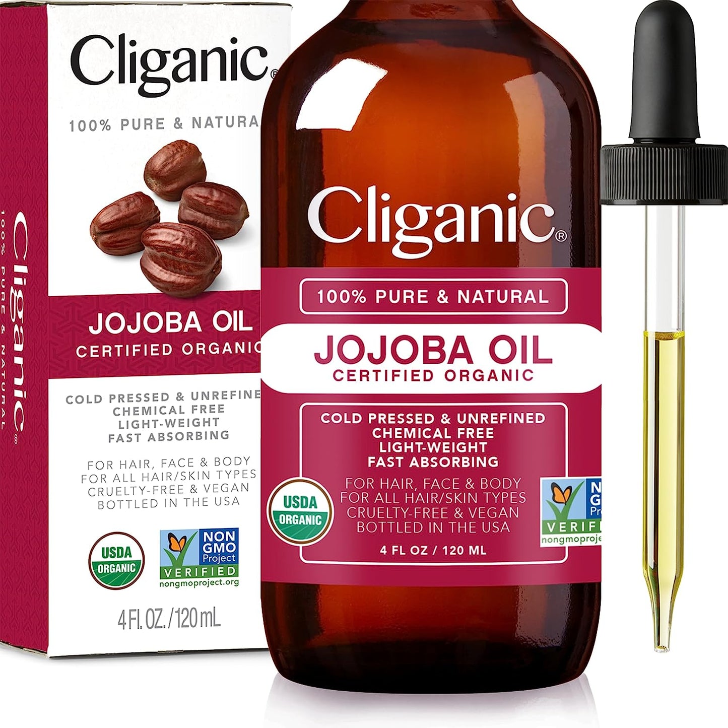 Organic Jojoba Oil, 100% Pure (4Oz) 