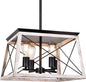 4-Light E26 Farmhouse Pendant Light Kitchen Island Lighting