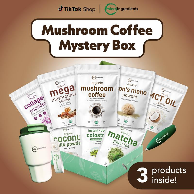 Micro Ingredients Mushroom & Coffee Mystery Box Powder Beverage