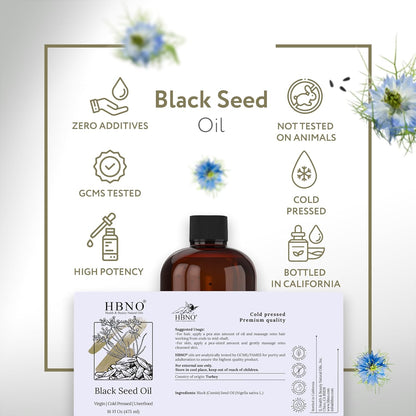 Organic Black Seed Oil 8 Fl Oz (240Ml) Value Size - USDA Certified Organic Black Seed Oil Organic Cold Pressed 