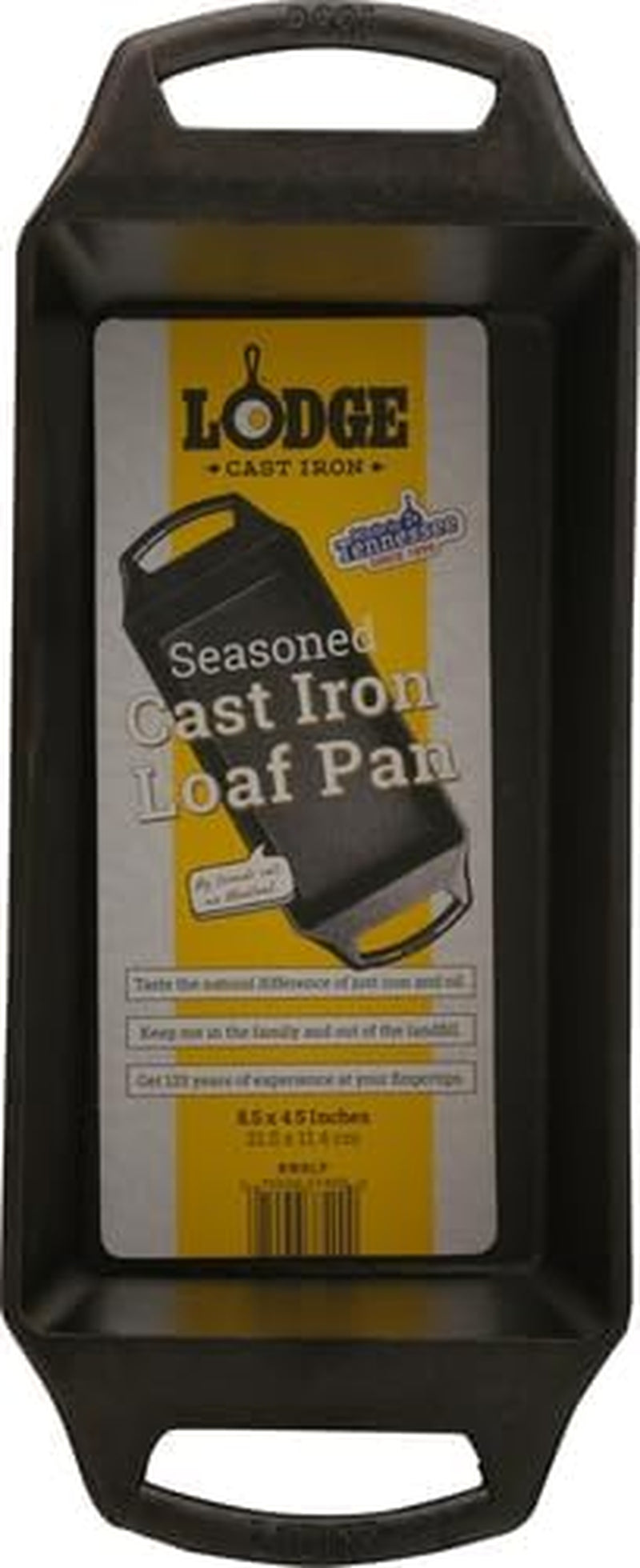 Cast Iron Loaf Pan 8.5X4.5 Inch, Black