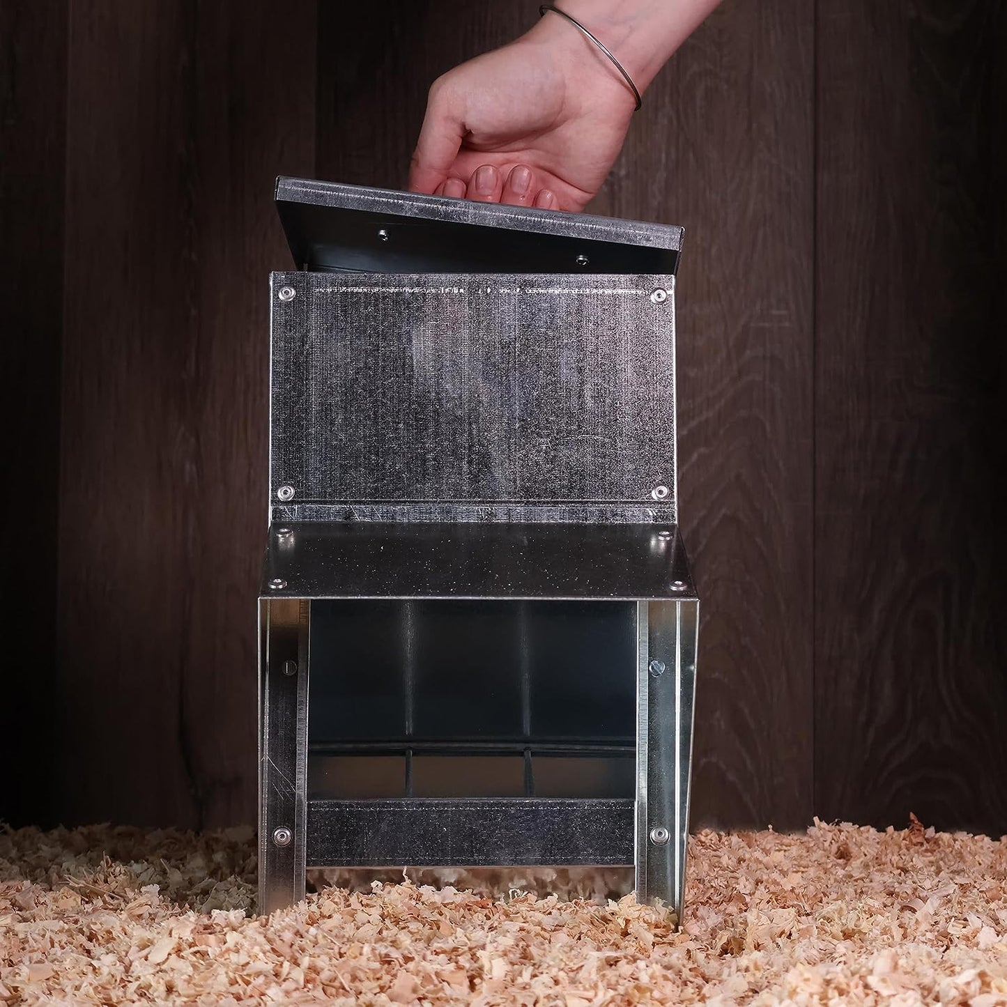 11.5Lb Capacity Galvanized Chicken Feeder 