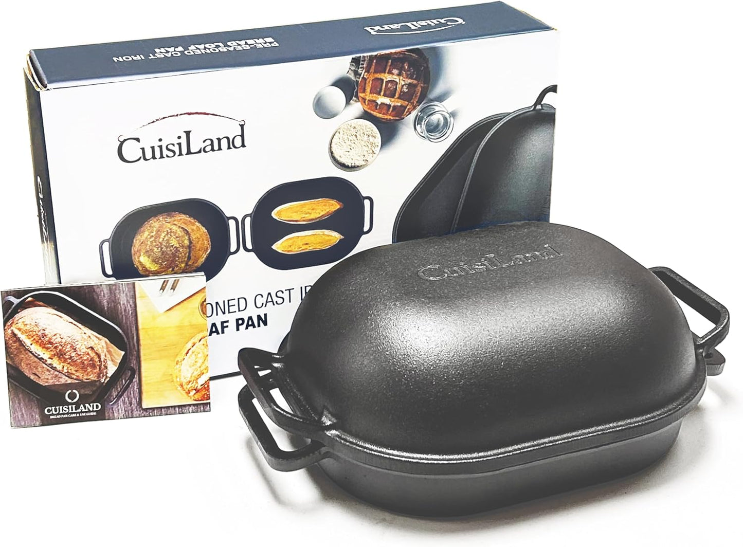 Large Heavy Duty Pre-Seasoned Cast Iron Bread & Loaf Pan - a Perfect Way for Baking