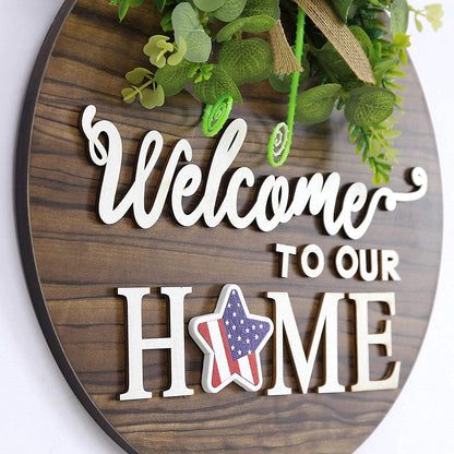 Interchangeable Seasonal Welcome Sign Front Door Decoration