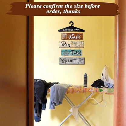 5 Pieces Laundry Room Wall Sign Rustic Laundry Room 