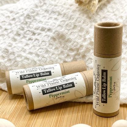 Organic Tallow Solid Lip Balm Moisturizer 