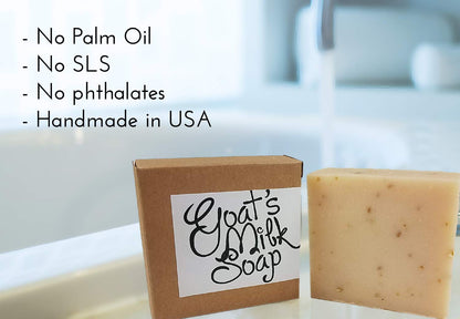 Handmade Fresh Goat'S Milk Bar Soap (Oatmeal Honey, 3 Bars 