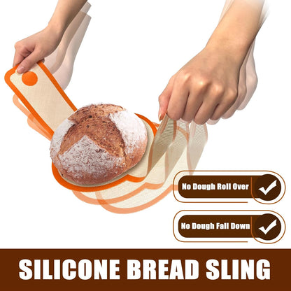 Silicone Bread Sling for Dutch Oven, 2 Pcs Non-Stick & Easy to Clean Bread Baking Mat Set