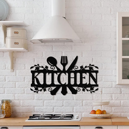 Kitchen Metal Sign,  Wall Decor Rustic Metal Kitchen Decor Sign