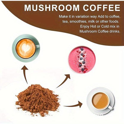 Mushroom Coffee | 6 Adaptogenic Mushrooms | Organic | Instant Coffee 