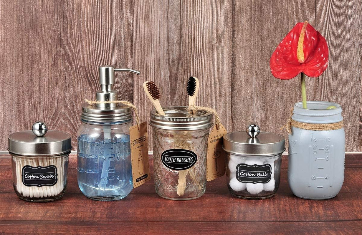 Mason Jar Soap Dispensers, Rustproof Stainless Steel Lid &Pump