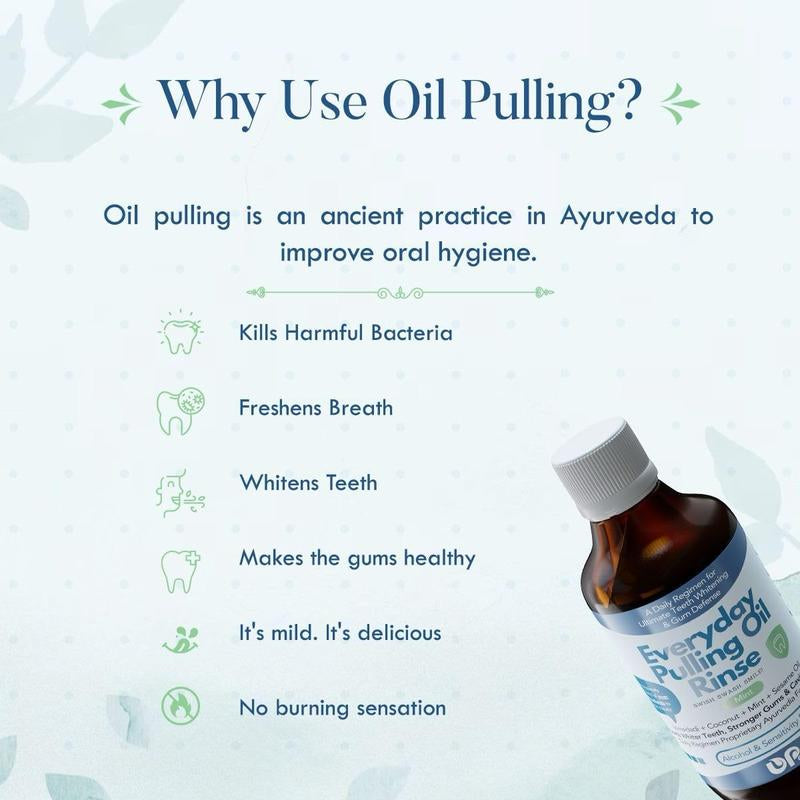 Upone Whitening Oil Pulling Rinse - Advanced Formulation with 20 Herbs & Oils - Whitens Teeth & Reduces Gum Sensitivity - Elevate Your Oral Health!