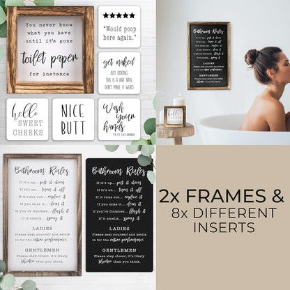 Farmhouse Bathroom Decor Set of 2e Sayings Are Perfect for Your Home