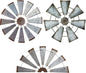 3 Pcs Windmill Wall Decor Rustic Farmhouse Metal Windmill Galvanized