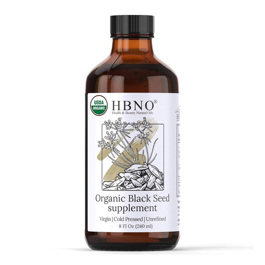 Organic Black Seed Oil 8 Fl Oz (240Ml) Value Size - USDA Certified Organic Black Seed Oil Organic Cold Pressed 