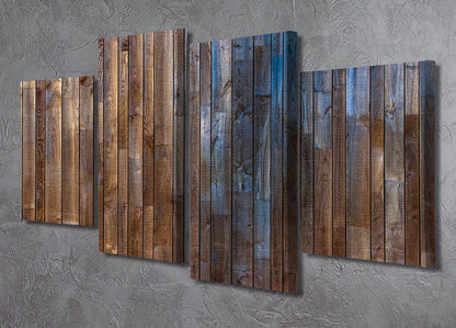 Barn Wood Wall Background 4 Split Panel Canvas