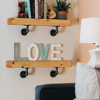 Rustic Wood Love Sign, Decorative Wooden Block Word Signs