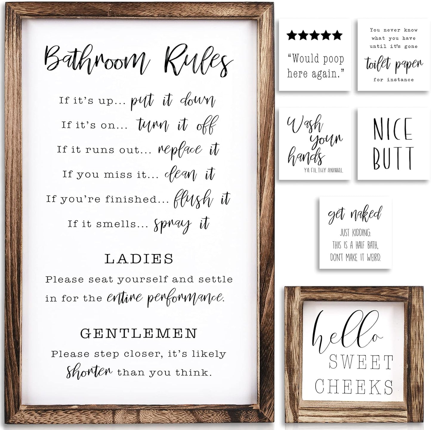 Farmhouse Bathroom Decor Set of 2e Sayings Are Perfect for Your Home