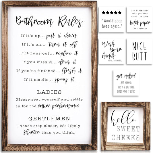 Farmhouse Bathroom Decor Set of 2e Sayings Are Perfect for Your Home