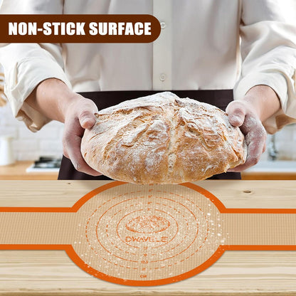 Silicone Bread Sling for Dutch Oven, 2 Pcs Non-Stick & Easy to Clean Bread Baking Mat Set