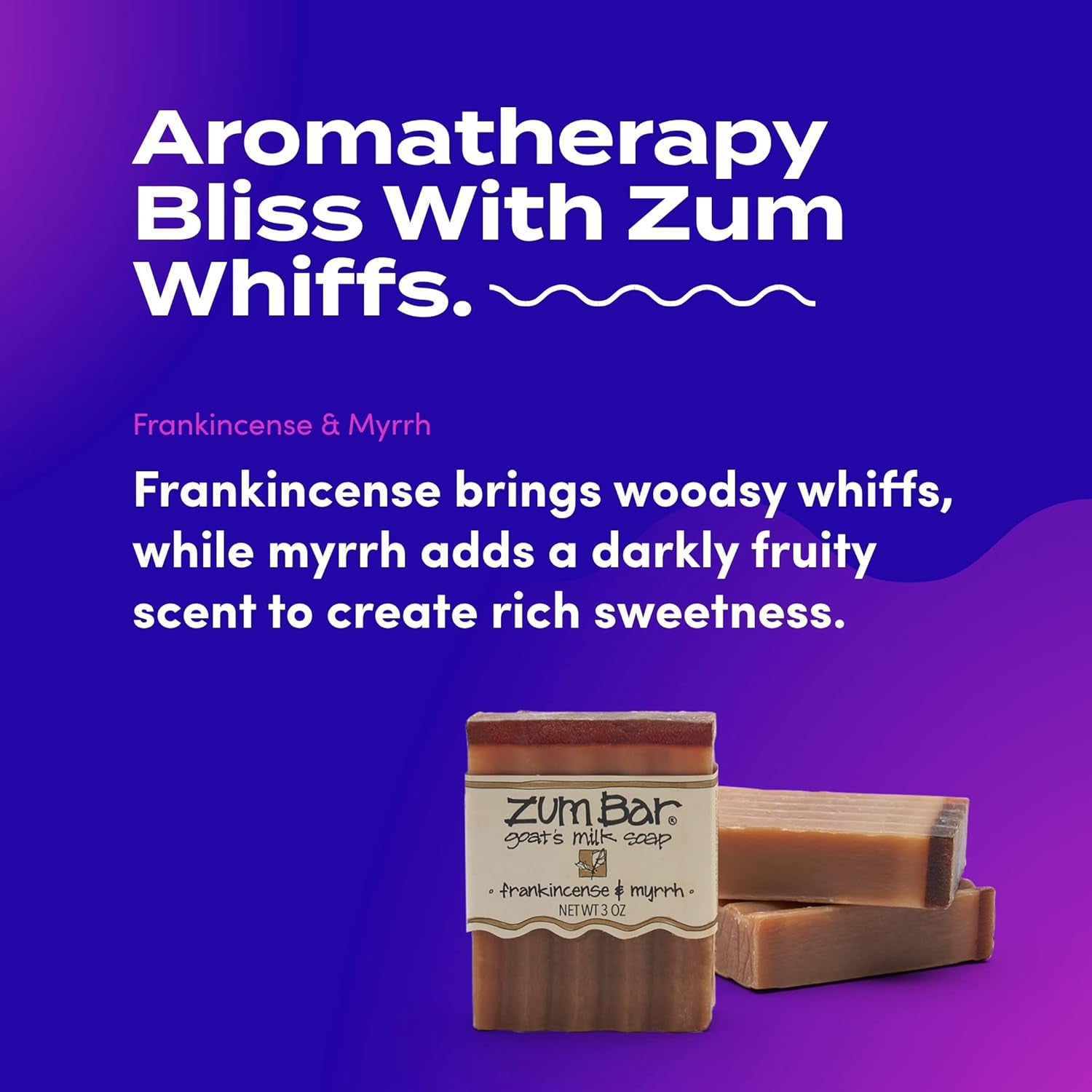 Zum Bar Goat'S Milk Soap - Frankincense and Myrrh - 3 Oz (3 Pack)