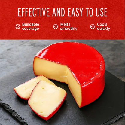 Cheesemaking Cheese Wax Block, Fully Refined Premium Wax for Cheese Making - Food Grade Wax, Can Be Used for a Variety of Different Cheese Types, Red, 1 Block