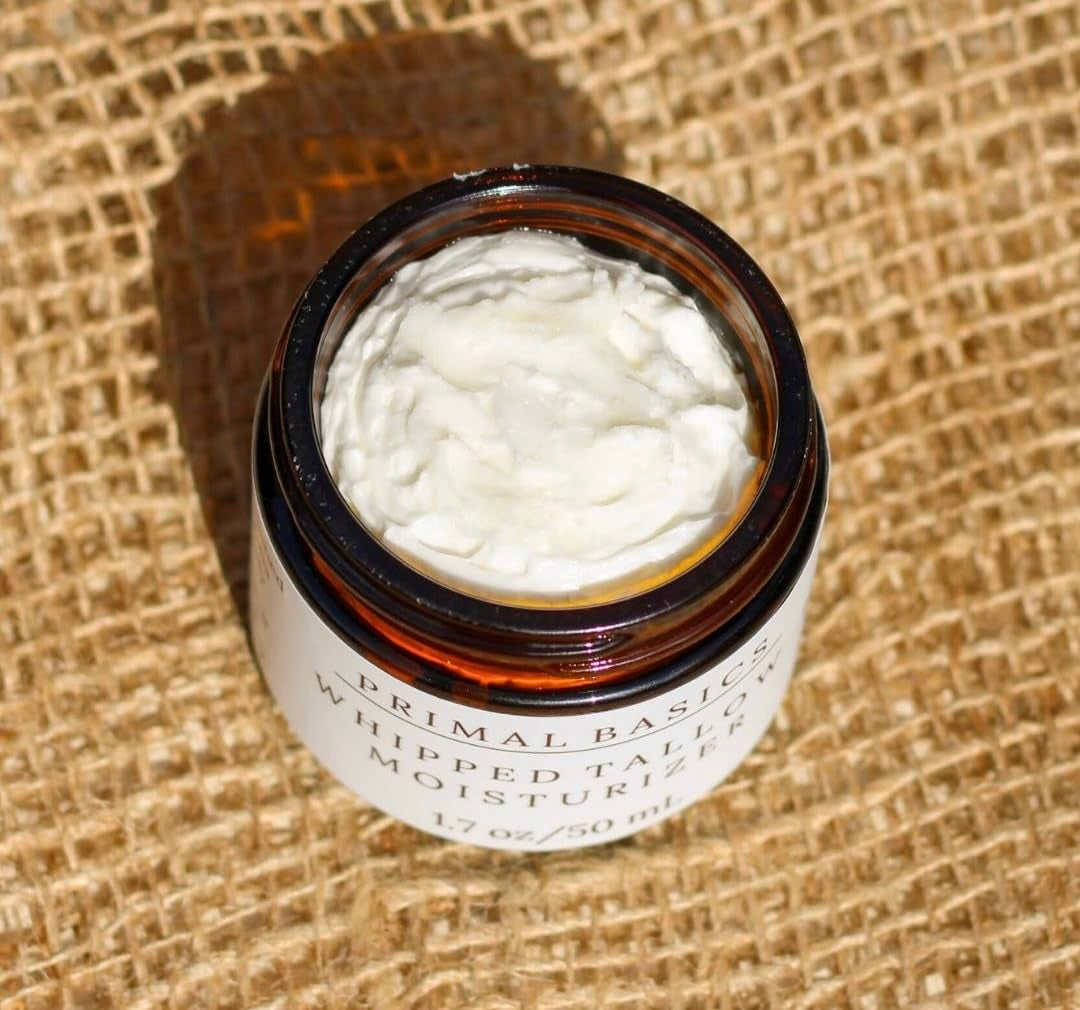 100% Grass Fed Grass Finished Whipped Vanilla Beef Tallow Moisturizer/Body Balm for Face, Body, Oily, Dry, Sensitive Skin 