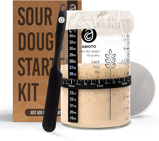 Sourdough Starter Kit with 34 Oz Glass Jar